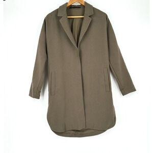 All Saints Womens Wool Vine Coat Small Trench Modern Minimalist Quiet Luxury